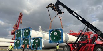 Wind turbine shipment en route to Namibia for Diaz Wind Farm