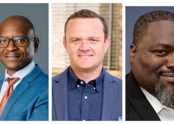 MixCollage-22-May-2026-02-41-PM-3609 | Mining and Energy Namibia | Namibia’s Leading Mining & Energy News Three men in business headshots: left is a Black man in a blue suit and red tie, middle is a White man in a blue shirt with a checkered blazer, right is a Black man in a black suit.