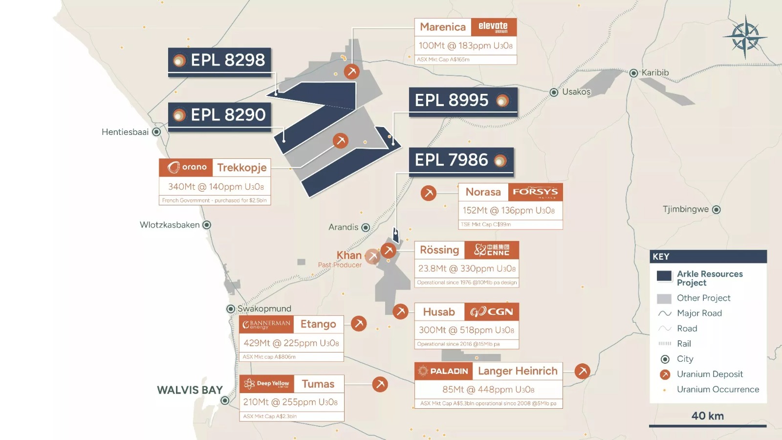 Arkle expects first Namibia uranium drilling results in September